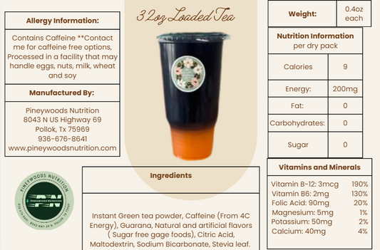 32oz Loaded Tea dry packs 60 count- Sugar free